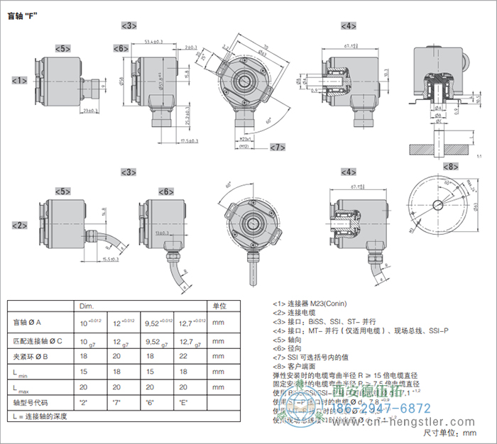 AC58-BiSS/SSI光電絕對(duì)值編碼器(盲軸F) 德國(guó)hengstler(亨士樂(lè))編碼器