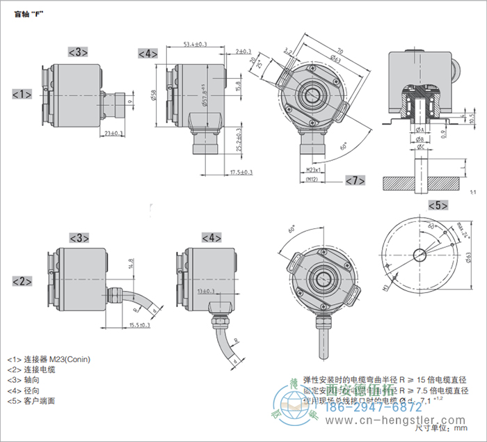 AC58-BiSS/SSI光電絕對(duì)值編碼器(盲軸F) 德國(guó)hengstler(亨士樂(lè))編碼器