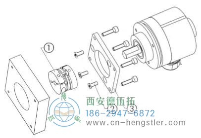 直接利用編碼器法蘭端面的安裝孔，你來實現(xiàn)編碼器與安裝支架的固定。